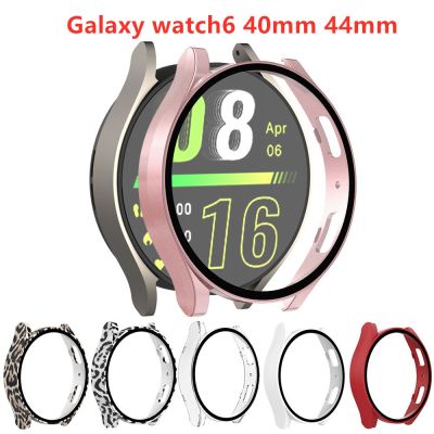 เปลือกขอบแข็งสำหรับ Samsung Galaxy Watch6 40มม. 44มม. ฝาครอบป้องกันฟิล์มป้องกันนาฬิกาอุปกรณ์เสริมเคสสำหรับ Galaxy 6 44มม. 40มม.