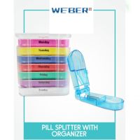 [HOT ZUQIOULZHJWG 517] Weekly Pillbox Organizer AM PM Pill Case With Pills Cutter Stackable 4 Times A Day Pills Box Weekly Medicine Pill 39; S Box Holder