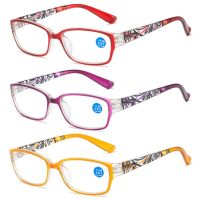 【cw】 Fashion Anti Blue Light Reading Glasses Eye Protection Presbyopic Eyeglasses Unisex Flowers Elegant Comfortable Eyewear 1.0 4.0 ！