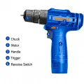 WADFOW by Winland Lithium-Ion Cordless Drill 12V w/ Battery & Charger ...