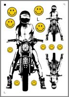 Sticker สติ๊กเกอร์ รูป moto bike 02 ขนาด A4