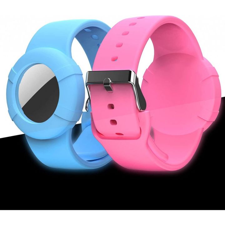 2 Pack Airtag Wristband Compatible with Apple AirTag,Soft