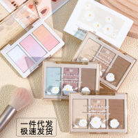 XIXI Tea Nai สามสี Blush Powder Pan Matte Pearlscent Fine Blush ไฮไลท์แต่งหน้าแพน