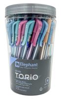 Elephant ปากกาลูกลื่น ตราช้าง รุ่น Drift TORIO หัวปากกา 0.7 mm. สีด้ามพาสเทล หมึกน้ำเงิน (จำนวน 50 ด้าม) ปากกาน้ำเงิน
