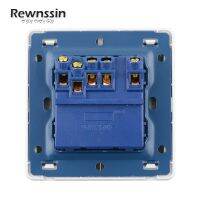 Rewnssin Black Light Switch 4 Gang 1 Way Lamp Switch Suis Lampu Black Plastic Four Big Button 16A Switch Rocker