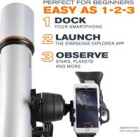 Celestron Starsense Explorer DX 102AZ สมาร์ทโฟนที่เปิดใช้งานแอปได้102/660Mm กล้องโทรทรรศน์ดาราศาสตร์หักเหที่ทรงพลัง