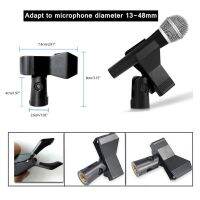 50PA โครงสร้างพลาสติกที่ทนทาน / เกลียวทองแดง Mic Clip Mic Holders Spring Clip 180 ° Front Rear Rotation Mic Holder