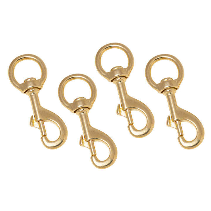 4pcs Keychain Pet Leash Swivel Eyelet Attachment Brass Bag Flagpole