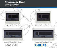 ใหม่! คุ้มค่าสุดๆ ! PHILIPS ตู้ควบคุมไฟฟ้า 2 สาย รุ่น LeafStyle แบบ Plug-On สวยงามแข็งแรง มี 4,6,10,12 ช่อง