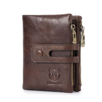New Genuine Leather Mens Wallet Crazy Horse Cowhide Man zipper Coin Purse Brand Male Credit&amp;id Multifunctional Wallet