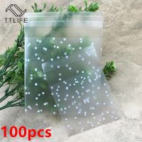 【DT】 hot  100pcs Plastic Transparent Cellophane Bags Polka Dot Candy Cookie Gift Bag with DIY Self Adhesive Pouch Celofan Bags for Party