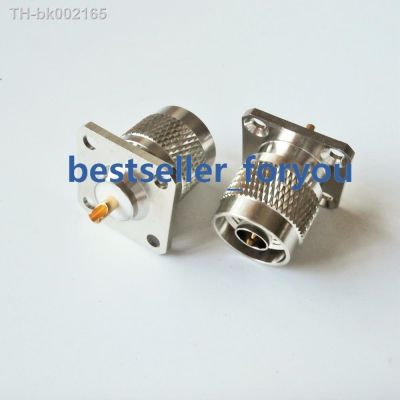 ☁¤ RF N type Male Plug RF Coaxial Connector 4-hole Panel Mount flange With Solder Cup
