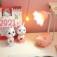 Cat Led Table Lamp USB Cute Pig Animal NightLight Children Bedroom Bedside Living Room Study Learning Dorm Office Eye Protection