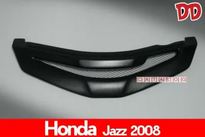 AD.กระจังหน้าแต่ง HONDA JAZZ 2008 สีดำด้าน งาน ABS ทรงตระแกรง