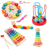 Đồ Chơi Gỗ Thông Minh Montessori, đồ chơi gỗ đàn gõ 8 thanh, Sâu gỗ thumbnail