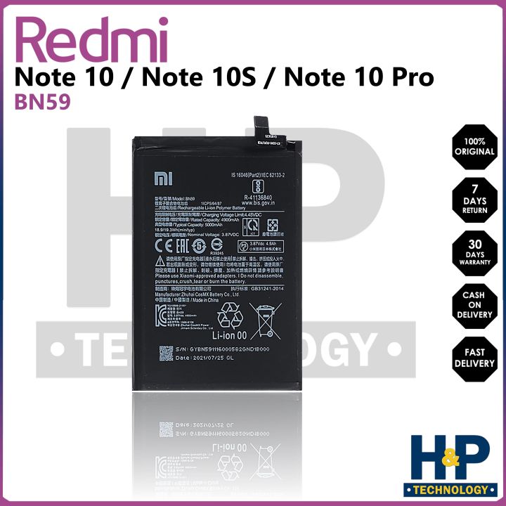 Battery Model Bn59 Redmi Note 10 Note 10 Pro Note 10s Battery Lazada Ph 9320