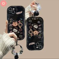 3D หมีน้อยน่ารักโดนัทตุ๊กตาแบบทำมือ,เคสกาแฟใช้ได้กับ Infinix 10 12 11 20 9 30 8 Play Smart 5 6 Plus 7 Hot 10Lite 8 30i 9 Note 12 G96 3D ขอบโค้งงอสร้อยข้อมือเก๋ไก๋เคสนิ่ม