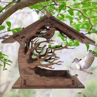 【Bird Feeder】Wooden Bird House Birdhouse รังแบบแขวนหัวจุกเสียงดีมีพลังคึกคักตลอดการแข่งขัน The Red Whiskered Bulbul Birds Have A Good Singing Voice With Jambul Loop ลานบ้านสวนกลางแจ้ง Pet Decors