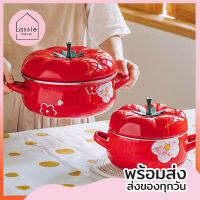 NEW【พร้อมส่ง】Tomato Set หม้อใหญ่/เล็ก มีหูจับ งานน่ารักมาก สีสันแบบแดงตะโกนนน LassieDecor?✨??