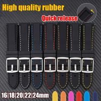 ❈◎┇ Sport Silicone Strap Universal Quick Release Waterproof Rubber Band for Samsung Galaxy Watch 4 5 Huawei Gt 2 16/18/20/22/24mm