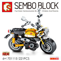 บล็อกตัวต่อมอเตอร์ไซค์ พร้อมฐาน SEMBO BLOCK 701115 จำนวน 221 ชิ้น