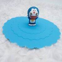 ฝาปิดแก้วน้ำ ซีรีโคน ลาย โดราเอม่อน Doraemon เส้นผ่าศูนย์กลางฝา 11cm