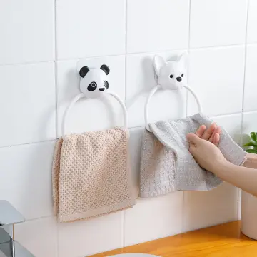 4 PCS Set Towel Holder Toilet Paper Holder Bath Towel Hook Towel