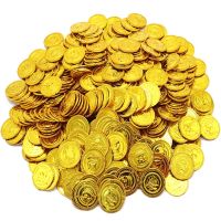 【CC】☌☍☌  Coin Pirates Gold Coins Sewing for Kids Pirate Props Plating Poker Casino Chip