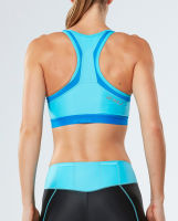 สปอร์ตบรา เสื้อออกกำลังกาย สีฟ้า 2XU X-VENT Tri Crop -  WT4367a สีBLA/DIB