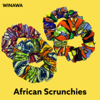 WINAWA AFRICAN SCRUNCHIES - 2 pcs. African Hair Scrunchies ยางมัดผม ยางรัดผม ยางรัดผมเซ็ต ยางมัดผมลายแอฟริกัน ยางมัดผมผ้าฝ้าย ยางรัดผมแฟชั่น ยางมัดผมสีสันสดใส