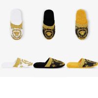 VERSACE Medusa-print cotton-towelling slippers