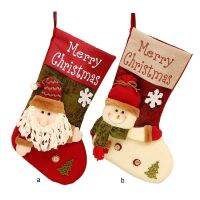 Christmas Tree Sock Fireplace Wall Hanging Pendant Lints Themed Party Atmospheres Decoration Bag Children Snowman