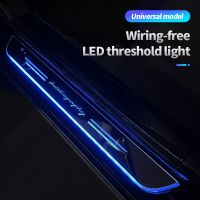 No Wiring LED Welcome Pedal Car Scuff Plate Pedal Door Sill Pathway Light For Renault VW BMW Benz Toyota Honda Audi Mazda Skoda