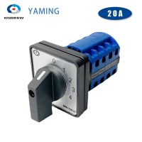 LW26-20/4 Five Positions Selector Cam Switch 4 Poles Multi-position 20A 660V Changeover Rotary Switch 16 Terminals YMW26-20