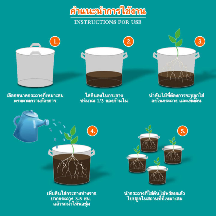 กระถางผ้าปลูกต้นไม้-smart-pot-ของแท้-ขนาด-3-5-7-10-17-แกลลอน-เนื้อผ้าหนา-ทนทาน-กระถางผ้า-b-074