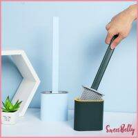 Sweet Belly  แปรงขัดส้วมแบบ ""หัวซิลิโคน"" แปรงขัดห้องน้ำ พร้อมฐานตั้งเก็บ Silicone toilet brush มีสินค้าพร้อมส่ง