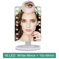 1622 LED Lights Makeup Mirror Touch Screen Switch Tabletop Cosmetic Mirror Bright Adjustable Battery Operated Magnifying Mirror