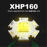 1000,000LM ที่สว่างที่สุด Xhp160led ไฟฉาย Zoomable โคมไฟสำหรับการตั้งแคมป์แบตเตอรี่ยูเอสบีชาร์จได้ไฟฉาย18650 26650