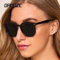 HOT★GAOOZE Retro Square แว่นตากันแดดผู้หญิงสำหรับ2022วินเทจขับรถ Sun แว่นตา Shades หญิงสีดำ Zonnebril Dames