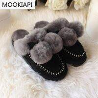 Sheepskin and Fur Slippers Womens Fall and Winter 2019 New Type Home Fur Bag Headball Slipper Shoes, Womens Shoes