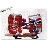 COLA FIGHT Funny Metal Tin Sign Poster Wall Decor (30x20cm)