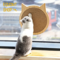 EQUOMT แผ่นที่ป้องกันเฟอร์นิเจอร์รอยขีดข่วนไม้เสื่่อเส้นใยพืชแมวติดผนังทนต่อการสึกหรอบอร์ดลับเล็บของเล่นแมวมีถ้วยดูดแมวติดผนัง