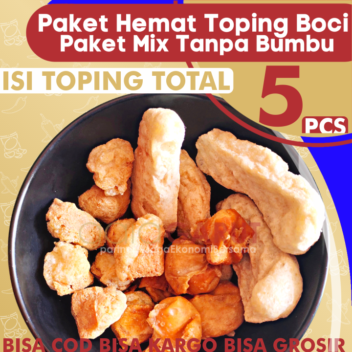 Cuanki Paket Mix Total 5pcs Isi Lidah Siomay Tahu Keriting Standar Dan