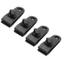 4Pcs Tarp Clips - Heavy Duty Windproof Awning Clamp Grip -Tent Clips Accessory For Camping, Tarps, Caravan, Garden Shade Cloth, Black