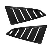 1Set Black Finish Rear Side Vent Quarter Window Louver Shutter Cover Trim Replacement Parts Fit For 2015+