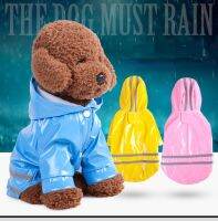 Pet Supplies Summer Fall Pet Raincoat Cat Clothes PU Reflective Dog Waterproof Hooded Windbreak Raincoat Pet Accessories