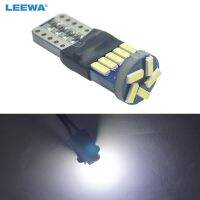 LEEWA 2pcs DC12V 16V 6000 6500K White 15SMD 4014 T10 Wedge Lens LED Light Bulb With CANbus/Constant Current CA4278