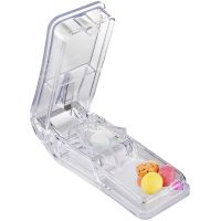 1pc Medicine Pill Cutter Box Pill Splitter Divide Storage Tablet Splitters Cut Slicer Home Pill Cases Dispenser Pill Box Medicine  First Aid Storage