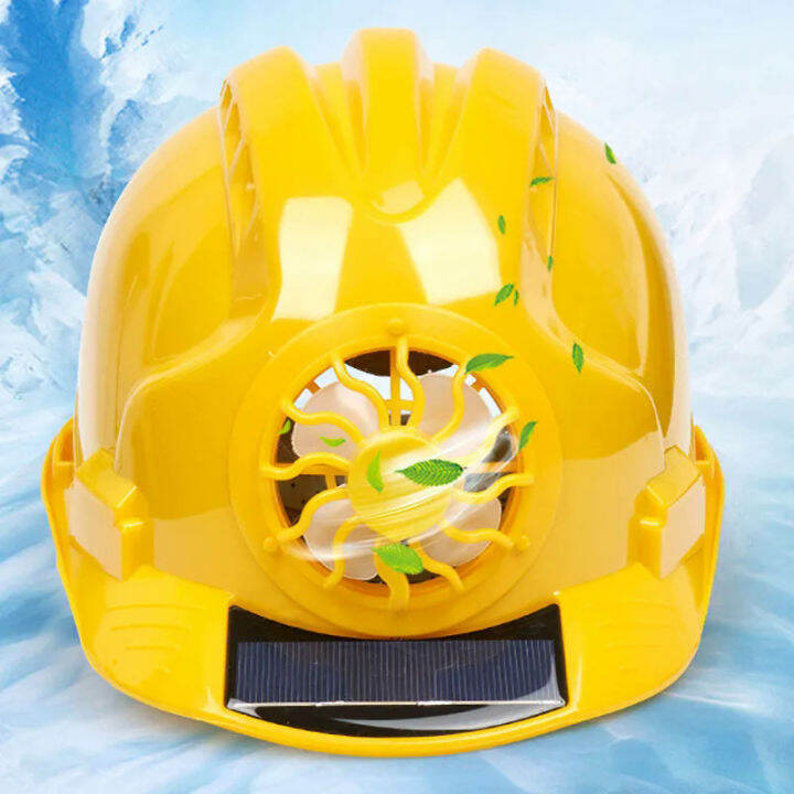 Solar Power Fan Helmet Outdoor Working Safety Hard Hat Construction ...