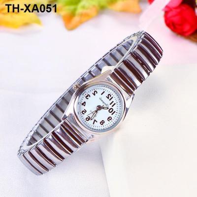 Middle-aged and elderly peoples watch dial mini waterproof lady luminous elastic spring belt quartz for